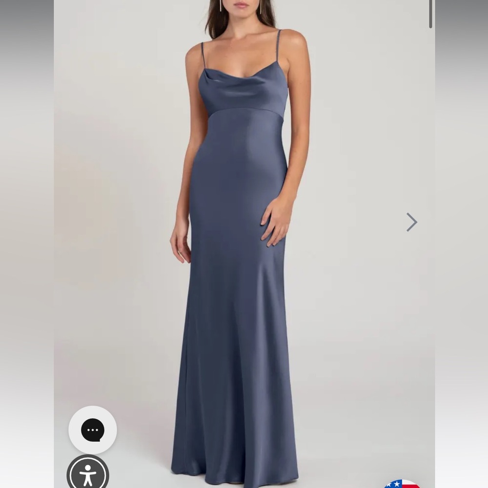 Jenny Yoo Addison Bridesmaid dress in Midnight Blue , size 4